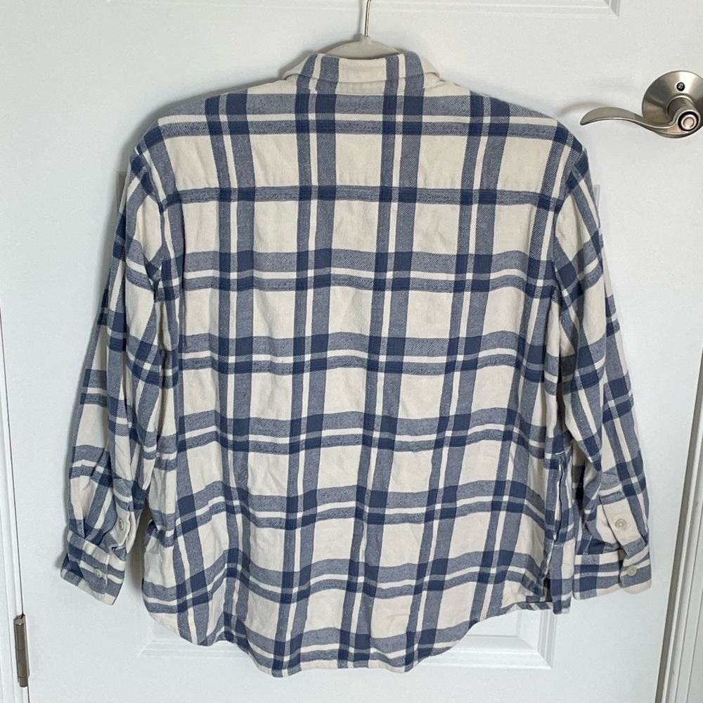 Madewell flannel classic ex-boyfriend plaid button down shirt 54170 - Picture 7 of 14